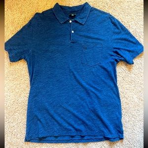 Men’s AG-ed Denim Polo Size Large - Royal Blue